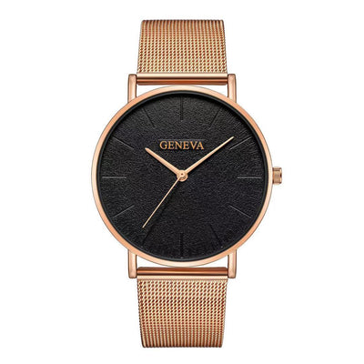 Reloj de Acero Inoxidable Geneva para Hombre con Malla Metálica - Image 21