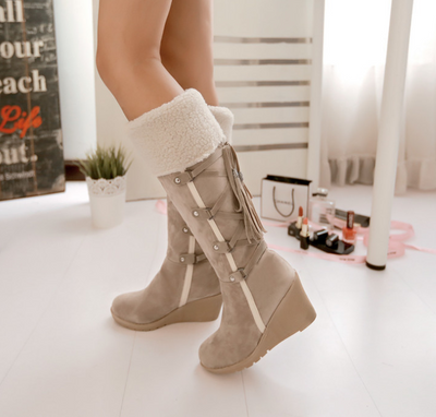 Botas de Invierno para Mujer con Tacón Cuña y Forro de Piel - Image 2