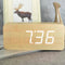 Reloj Despertador de Madera Natural