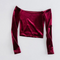 Blusa de Terciopelo Dorado con Cuello Alto y Cintura Marcada