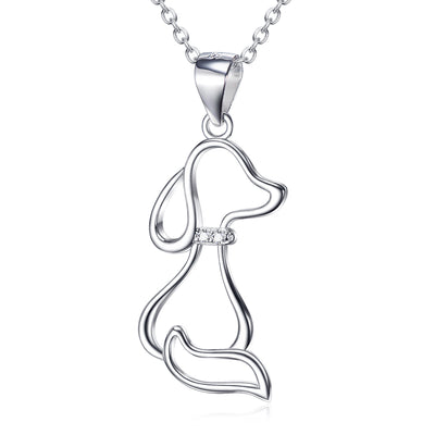 Collar de Plata 925 con Dije de Perro para Mujer - Image 2
