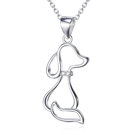 Collar de Plata 925 con Dije de Perro para Mujer - Image 2