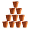 Set de 10 Macetas Pequeñas de Arcilla Natural