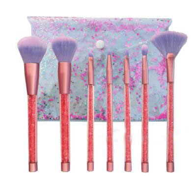 Set de 7 Brochas de Maquillaje Maiden con Cristales - Serie Diamante