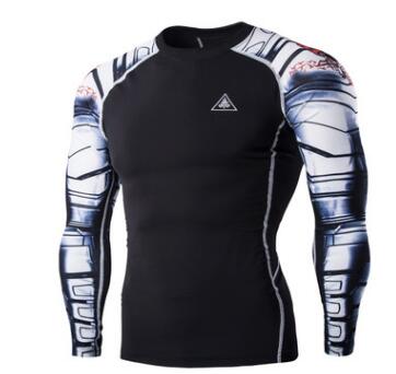 Playera de Compresión Negra Manga Larga para Hombre - Image 3
