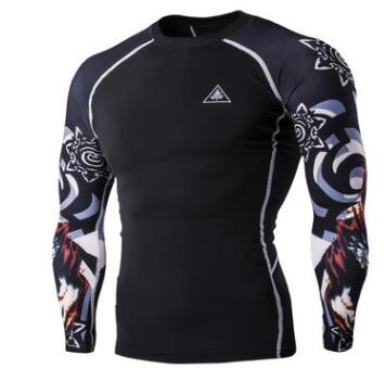 Playera de Compresión Negra Manga Larga para Hombre - Image 5