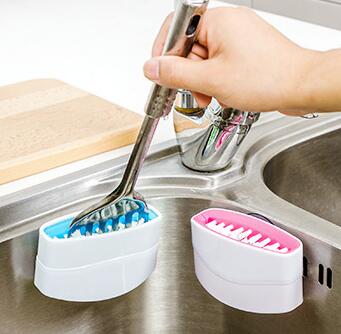 Cepillo de Limpieza Multifunción con Ventosa para Cocina - Image 4