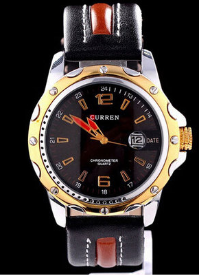 Reloj de Pulsera Retro Coreano para Hombre con Calendario y Correa de Cuero - Image 2