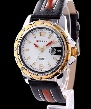 Reloj de Pulsera Retro Coreano para Hombre con Calendario y Correa de Cuero - Image 3