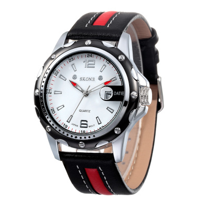 Reloj de Pulsera Retro Coreano para Hombre con Calendario y Correa de Cuero - Image 5