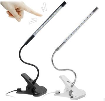 Lámpara LED Flexible USB con Pinza y Control Táctil para Lectura