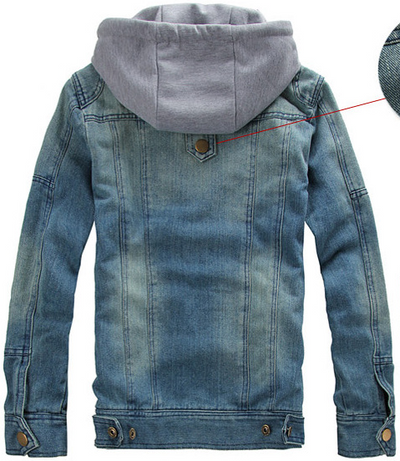 Chaqueta Vaquera Denim con Capucha Extraíble para Hombre - Tallas Grandes M-5XL - Image 3