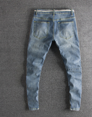 Jeans Slim Vintage con Rotos en Rodillas - Estilo Urbano Juvenil - Image 2