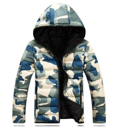 Chaqueta Acolchada de Algodón con Capucha Estilo Coreano para Hombre - Image 3