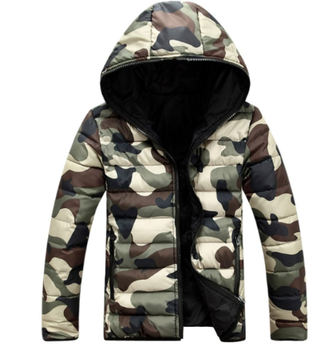 Chaqueta Acolchada de Algodón con Capucha Estilo Coreano para Hombre - Image 5