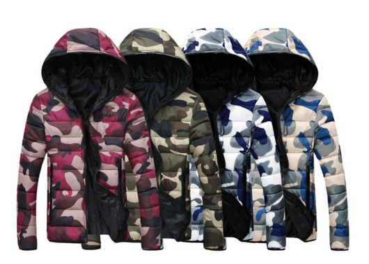 Chaqueta Acolchada de Algodón con Capucha Estilo Coreano para Hombre