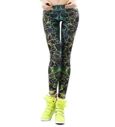 Leggings de Moda con Estampado Fluorescente 3D Ray - Image 7