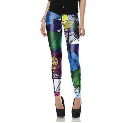 Leggings de Moda con Estampado Fluorescente 3D Ray - Image 2