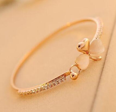 Pulsera Gato Ojo de Gato con Diamantes Completos - Joya Versátil y Elegante - Image 5