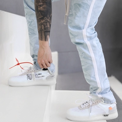 Jeans Slim Fit Azul Desgastado con Cierre Lateral - Estilo Urbano Moderno - Image 4