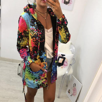 Sudadera con Capucha Estampada de Manga Larga - Modelo Largo Otoño Europa y EE.UU. - Image 4