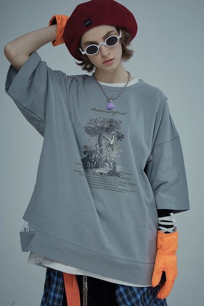 Playera Holgada Man Yinshan Tide - Comodidad Urbana