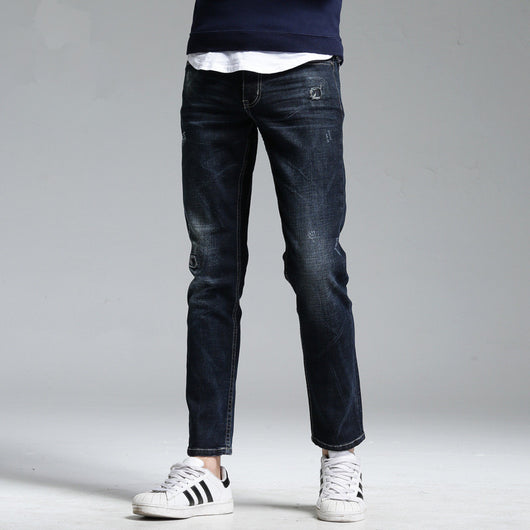 Pantalones Vaqueros Elásticos para Hombre con Detalles Rotos - Image 2