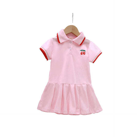 Vestido Plisado de Manga Corta para Niña - Colección Verano - Image 2