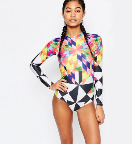 Traje de Baño Enterizo Floral con Manga Larga - Image 30