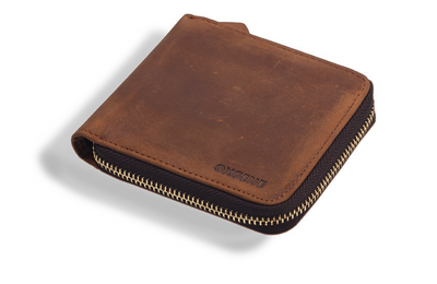 Cartera Retro de Cuero Genuino para Hombre con Cierre de Cremallera - Image 4