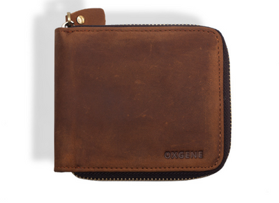 Cartera Retro de Cuero Genuino para Hombre con Cierre de Cremallera - Image 7