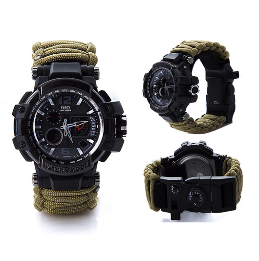 Pulsera de Supervivencia Táctica War Wolf 2 - Kit Multi-Función con Brújula y Cuchillo - Image 5