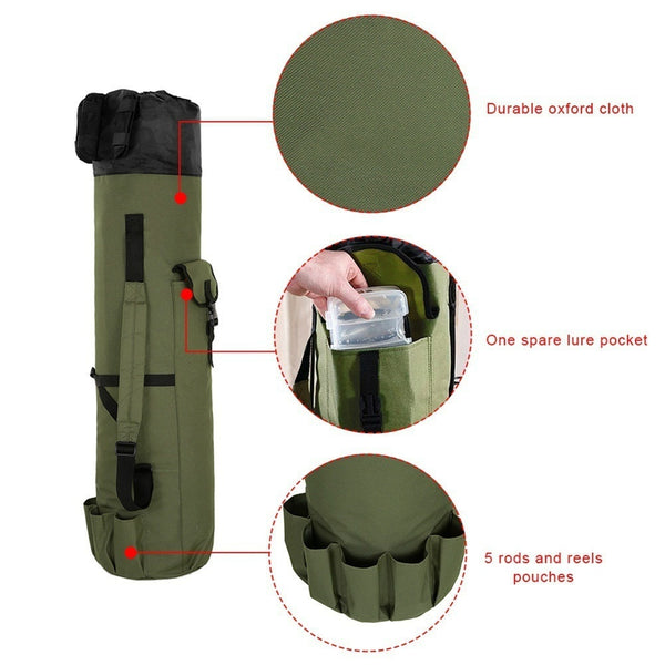 Bolsa Portátil para Caña de Pescar y Carrete