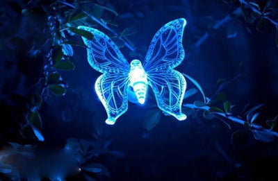 Lámpara Solar de Jardín con Luz LED Multicolor - Decoración Impermeable con Diseño de Libélula, Mariposa y Pájaro - Image 4