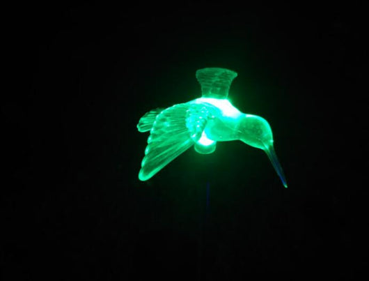 Lámpara Solar de Jardín con Luz LED Multicolor - Decoración Impermeable con Diseño de Libélula, Mariposa y Pájaro - Image 3