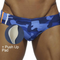 With blue pad