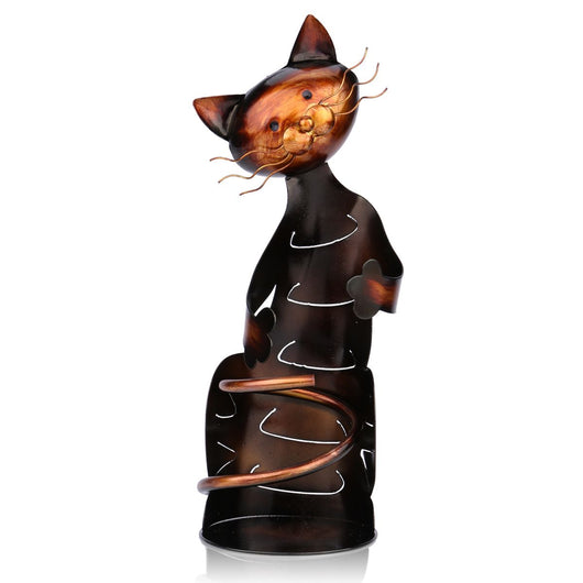 Soporte para Vinos Decorativo Gato de Hierro - Image 4