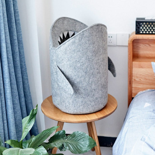 Cesto Organizador de Ropa Sucia con Diseño Tiburón - Image 5