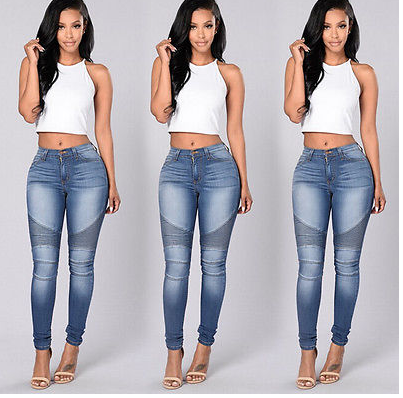 Pantalones Vaqueros Slim Ajustados con Costuras Decorativas