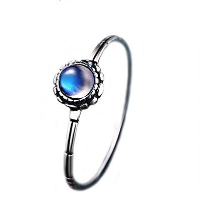 Anillo de Piedra de Luna Plata para Mujer con Cristal de Gema - Image 9