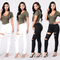 Jeans Rotos Ajustados para Mujer - Cintura Media Estilo Cowboy