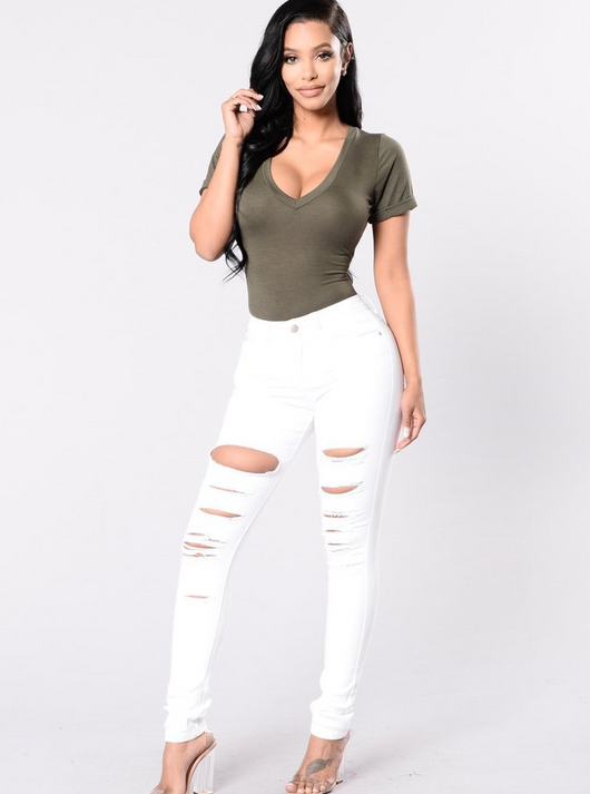 Jeans Rotos Ajustados para Mujer - Cintura Media Estilo Cowboy - Image 4