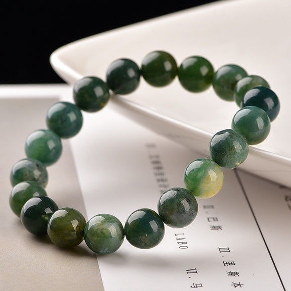 Pulsera de ágata y calcedonia natural para mujer