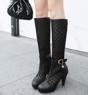 Botas de Red Caladas Blancas para Mujer - Caña Alta Verano - Image 3