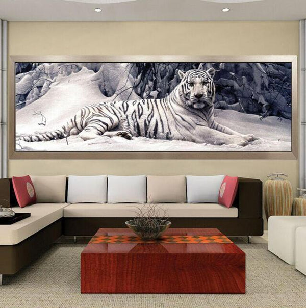 Pintura de Diamantes XXL - El Tigre Blanco