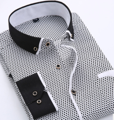 Camisa Casual Slim Fit de Manga Larga para Hombre