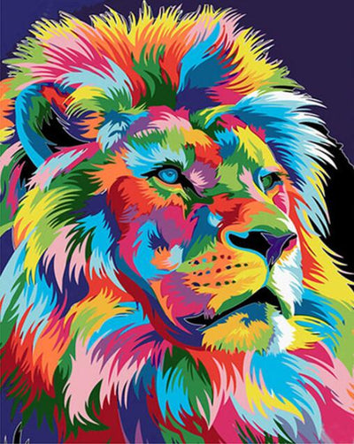 Cuadro León Multicolor 40x50cm