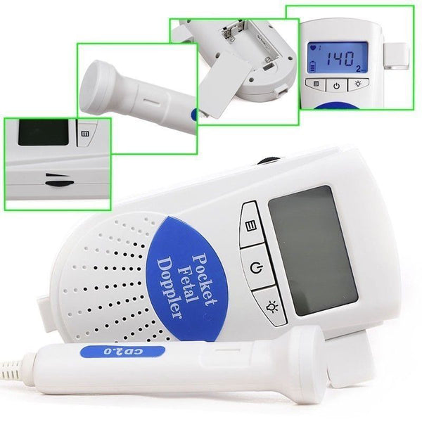 Monitor Doppler Fetal Portátil con Pantalla LCD 2M - Certificado FDA