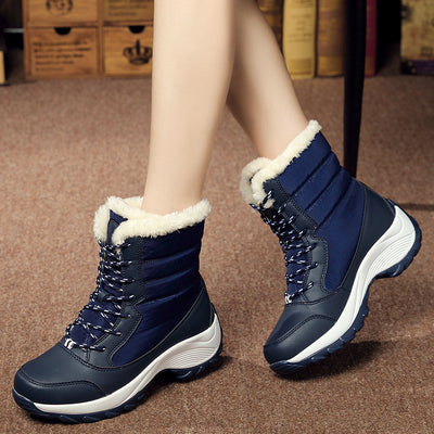 Botas de Nieve Impermeables para Mujer con Forro de Terciopelo - Image 2