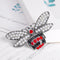 Color butterfly brooch Plateado